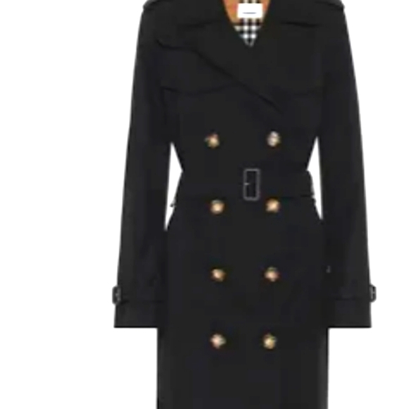 London's Burberry Double-breasted Black Women's Trench Coat, NEW - Picture 12 of 16